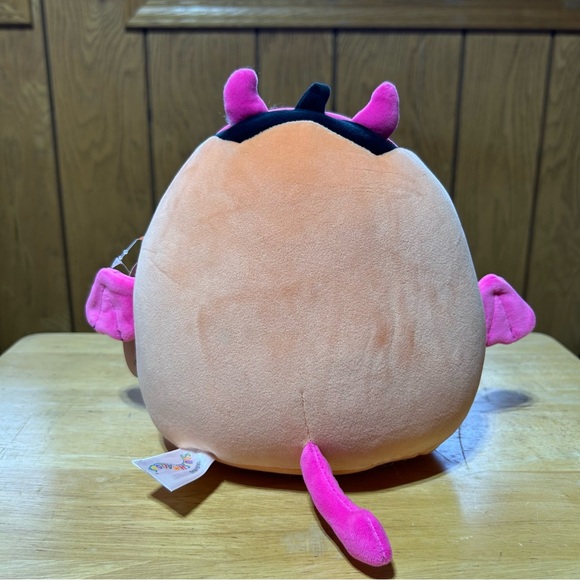 Squishmallows Margie Pumpkin Devil Bat Plush Halloween Orange Pink 2024 8” NEW - Picture 2 of 14